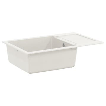 vidaXL Wasbak Wit 780 x 500 mm 80% Kwarts en 20% Hars, Verzenden, Nieuw
