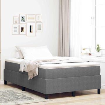 vidaXL Boxspring bed Lichtgrijs en wit 120 x 190 cm Corduroy, Verzenden, Nieuw