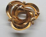 Broche - 18 carats Or jaune - Rubis