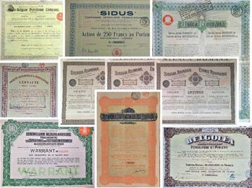 Monde. 28 aandelen uit petroleumsector (1912-1963):