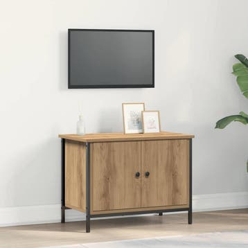 vidaXL TV Kast 60 x 35 x 45 cm Artisan Eiken Bewerkt hout, Verzenden