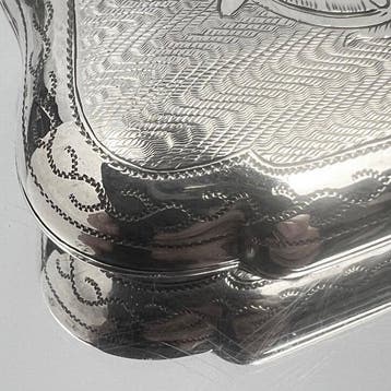 Doos - Belle Époque - guilloché - .800 zilver - Zilveren