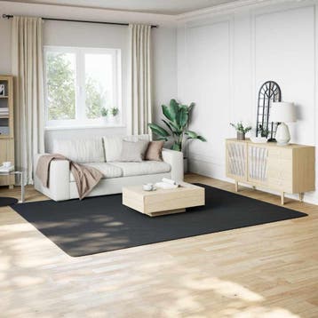 vidaXL Vloerkleed shaggy zwart 240x305 cm polyester, Verzenden, Nieuw