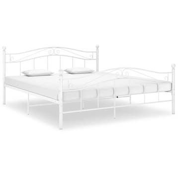 vidaXL Bedframe metaal wit 140x200 cm, Verzenden, Nieuw