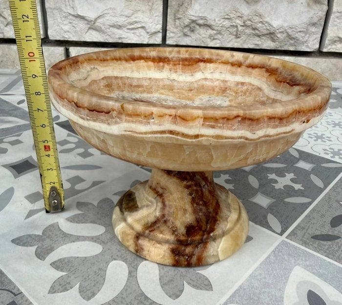 Centre de table - Onyx naturel avec veines chaudes, Antiquités & Art, Curiosités & Brocante