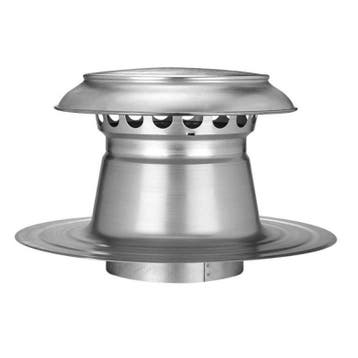 Platdak ontluchting dubbelwandig met aluminium kap Ø 250mm, Verzenden, Nieuw