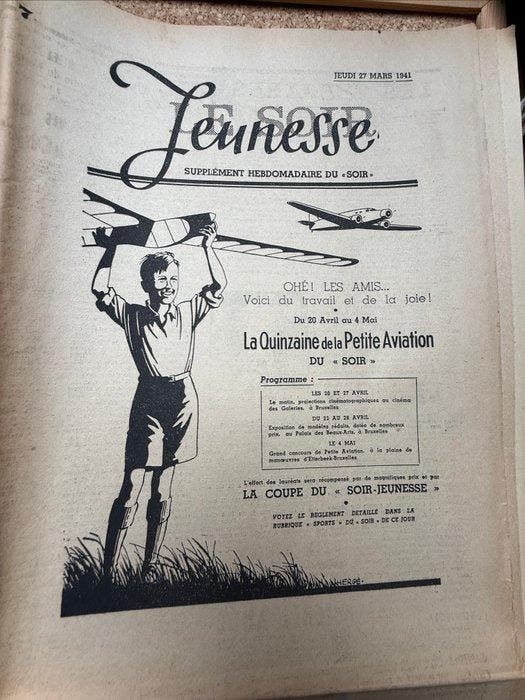 Le soir jeunesse mars 1941 -couverture dessinée et signée, Livres, BD