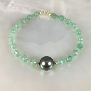 Armband - 18 karaat Geel goud Parel - Gemengde edelstenen -, Nieuw