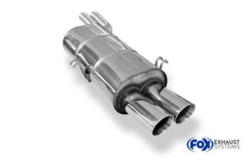 FOX BMW E34 M5 einddemper Ø2x63,5mm - 2x76 type 25, Verzenden