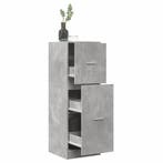 vidaXL Apothekerskast 40x41x118 cm bewerkt hout betongrijs, Verzenden, Nieuw