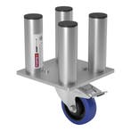 FORTEX STAGE750 Quattro poot met zwenkwiel/rem podiumhoogte, Verzenden