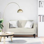 vidaXL Loveseat bank / zetel crème 111 cm fluweel, Huis en Inrichting, Zetels | Zetels, Verzenden, Nieuw
