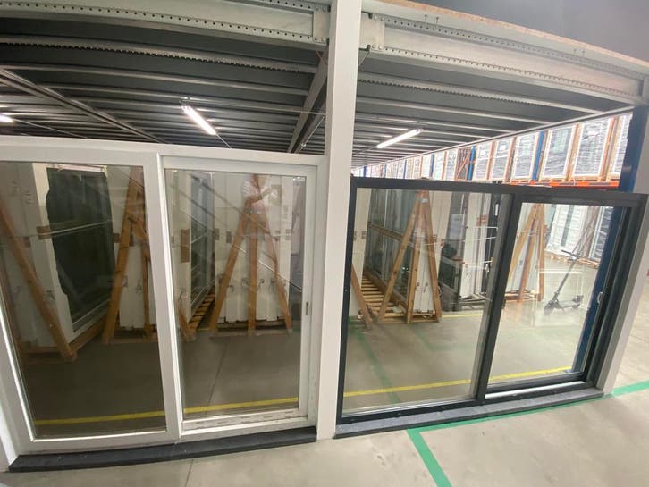 pvc schuifraam, garagedeur, buitendeur, kozijn, schuifpui,, Bricolage & Construction, Châssis & Portes coulissantes, Enlèvement ou Envoi