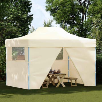 vidaXL Partytent 280 x 410 x 315 cm Crèmekleurig Oxford Stof, Verzenden
