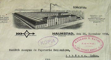 Collection thématique - Rare facture industrielle suédoise