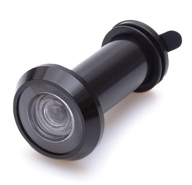 DX Deurspion 200 ° zwart, Doe-het-zelf en Bouw, Deuren en Vliegenramen, Nieuw