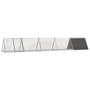 vidaXL Konijnenhok 504,5x80,5x71 cm gegalvaniseerd staal, Verzenden