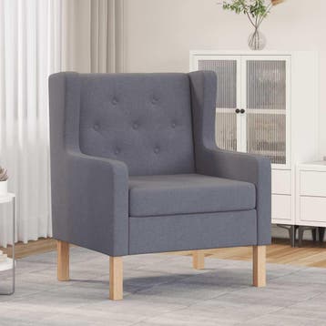 vidaXL Fauteuil stof grijs, Huis en Inrichting, Fauteuils, Verzenden, Nieuw