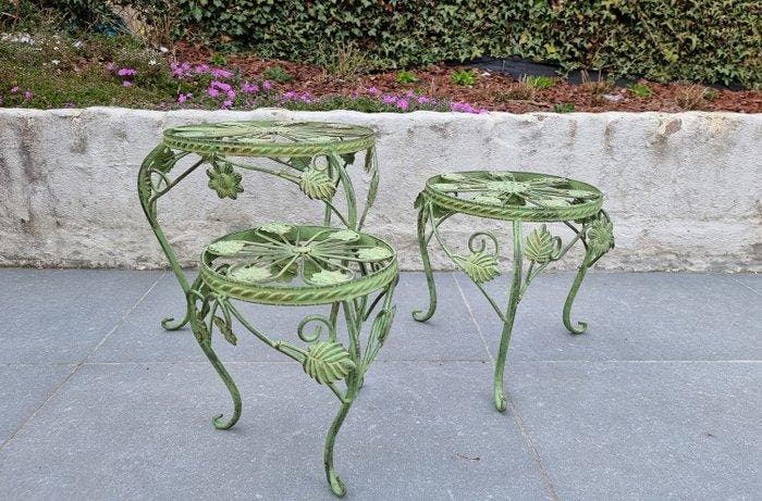 Set bijzettafels (3) - metal, Antiquités & Art, Curiosités & Brocante