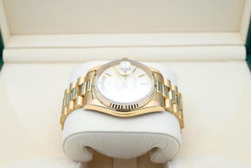 Rolex Day-Date Ref. 18238 Year 1991 (Box & Papers), Handtassen en Accessoires, Ophalen of Verzenden, Zo goed als nieuw, Polshorloge