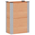vidaXL Verhoogde plantenbak Bruin 50 x 30 x 72 cm alu., Tuin en Terras, Verzenden, Nieuw