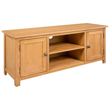 vidaXL Tv-meubel 110x35x44 cm massief eikenhout, Verzenden, Nieuw