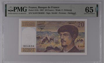 Frankrijk. - 20, 50, 100 Francs - 1983/1995 - All EPQ - Pick