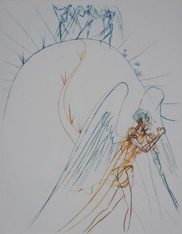 Salvador Dali (1904-1989) - Paradis Perdu : La fuite de