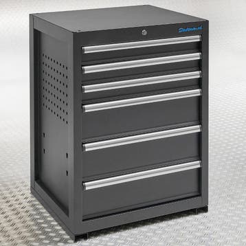 Datona Gereedschapskast PRO met 6 lades - zwart - Datona, Doe-het-zelf en Bouw, Werkbanken, Ophalen of Verzenden, Nieuw