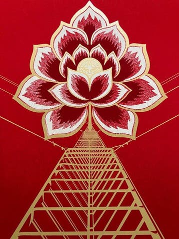 Shepard Fairey (OBEY) (1970) - Flower Power (Red)