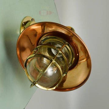 Lampe murale - Cuivre, Laiton, Verre