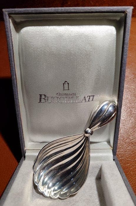 Lepel - .925 zilver - Buccellati caddy-lepel, Antiquités & Art, Antiquités | Argent & Or