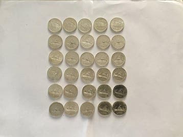 Italie. 500 Lire argento (30 monete)