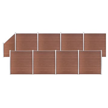 vidaXL Schuttingset 8 vierkant en 1 schuin 1484x186 cm HKC, Tuin en Terras, Verzenden, Nieuw