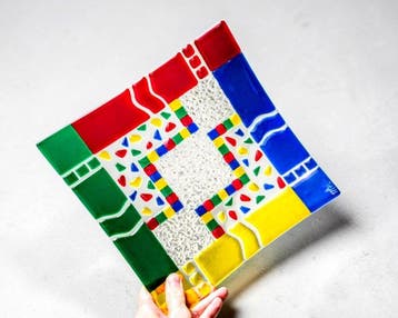 Plateau - Design bohème coloré - Inspiré par Piet Mondriaan