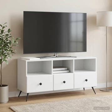 vidaXL TV Kast met lade Wit 102 x 34,5 x 50 cm Bewerkt hout, Verzenden, Nieuw