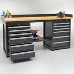 Datona Werkbank PRO met eiken werkblad en 12 lades - 200 cm, Ophalen of Verzenden, Nieuw
