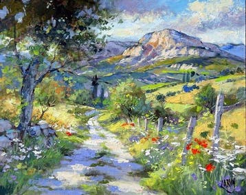 Carvin - Chemin fleuri en Provence