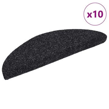 vidaXL Trapmatten Zelfklevend 10 stuks 56x17x3 cm Zwart, Doe-het-zelf en Bouw, Verzenden, Nieuw