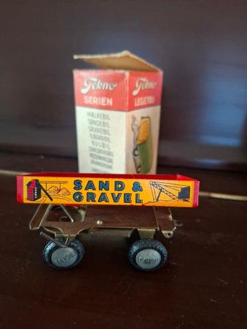 Tekno - Speelgoed voertuig 2 vintage Tekno trailer - Sand &