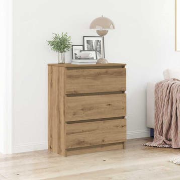 vidaXL Dressoir 60x35x76 cm bewerkt hout artisanaal, Verzenden, Nieuw