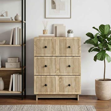 vidaXL Ladekast 66 x 34,5 x 90 cm Bewerkt hout Sonoma Eiken, Verzenden