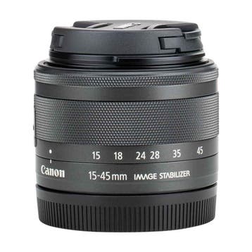 Canon EF-M 15-45mm f/3.5-6.3 IS STM met garantie, Ophalen of Verzenden, Gebruikt