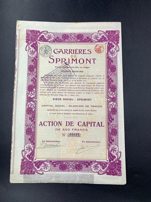 België. 6 Physical Share Certificates from the 20th Century, Antiek en Kunst, Antiek | Speelgoed