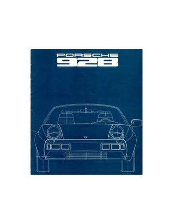 1977 PORSCHE 928 BROCHURE ENGELS, Ophalen of Verzenden, Nieuw