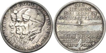 Zilver medaille 1928 Luft- en Raumfahrt, Postzegels en Munten, Penningen en Medailles, Verzenden