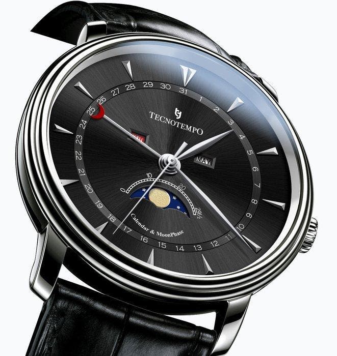 Tecnotempo - Calendar & Moon Phase - 40mm - - TT.CMP.B -, Bijoux, Sacs & Beauté, Montres | Hommes