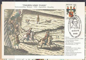 Belgique 1992 - La carte « Postruiters qui quittent la ville