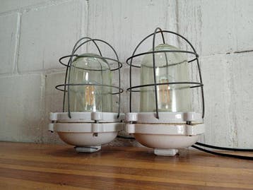 Plafondlamp (2) - Vintage industriële bunker- en