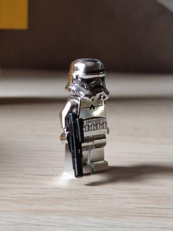 Lego Minifiguur - Star Wars - Stormtrooper chromé argent, Nieuw